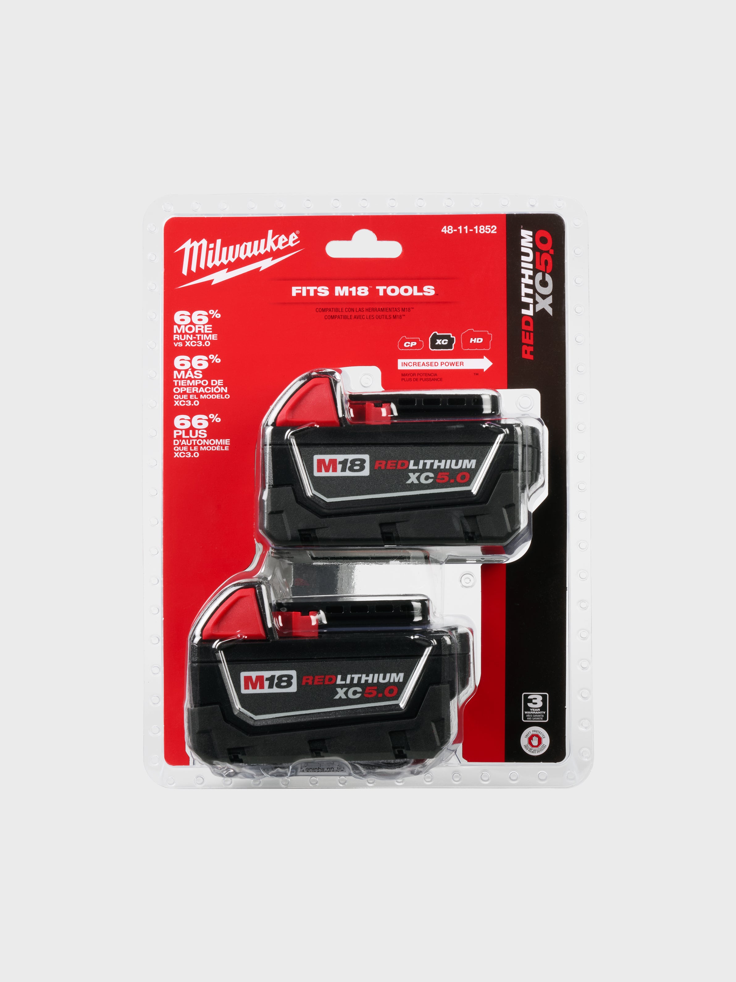 M18™ REDLITHIUM™ XC5.0 Extended Capacity Battery (2 Pack)